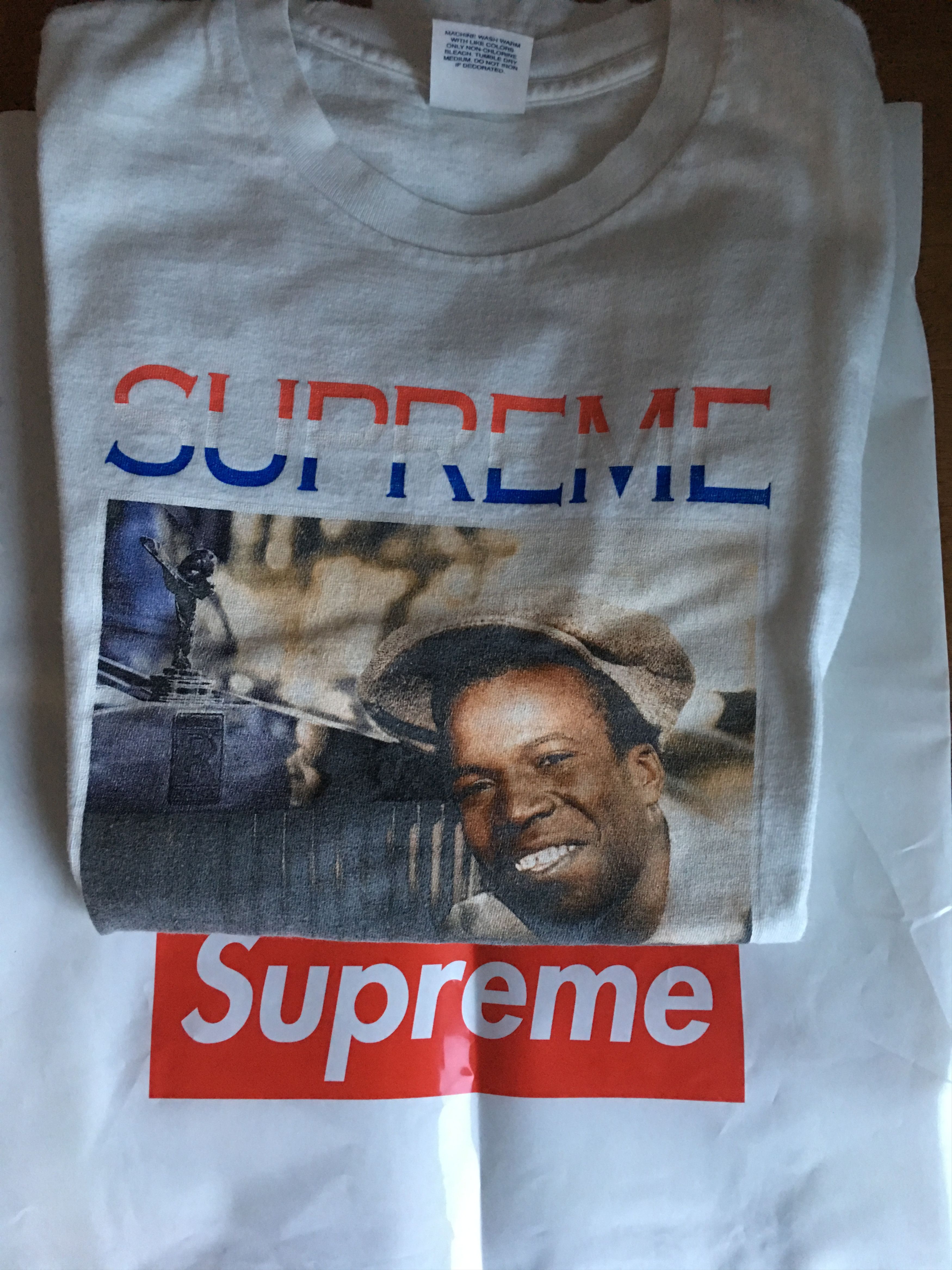 Supreme white tee Barrington Levy Jah life