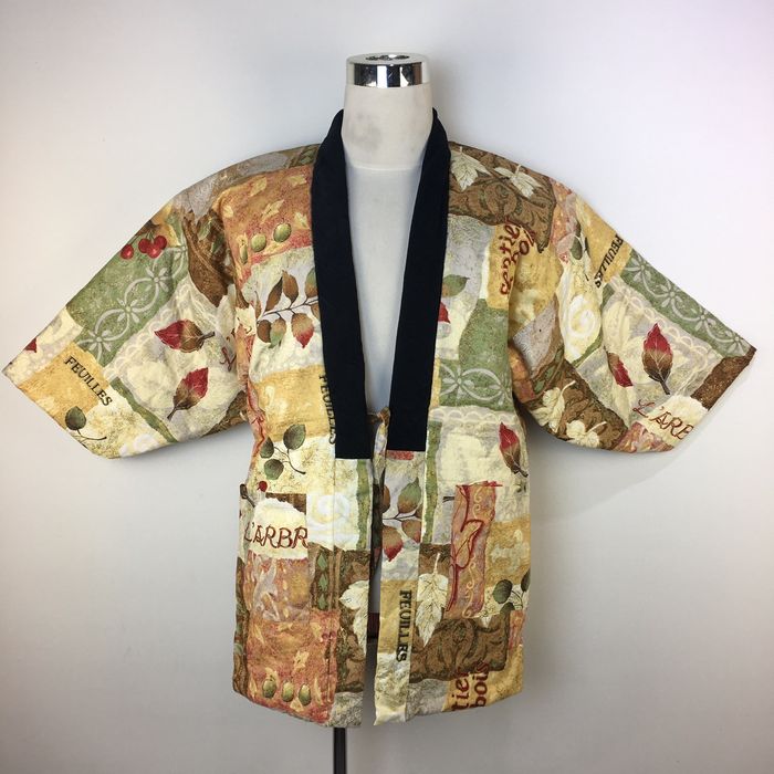 Japanese Brand Dotera Floral Padded Down Kimono Jacket This Is