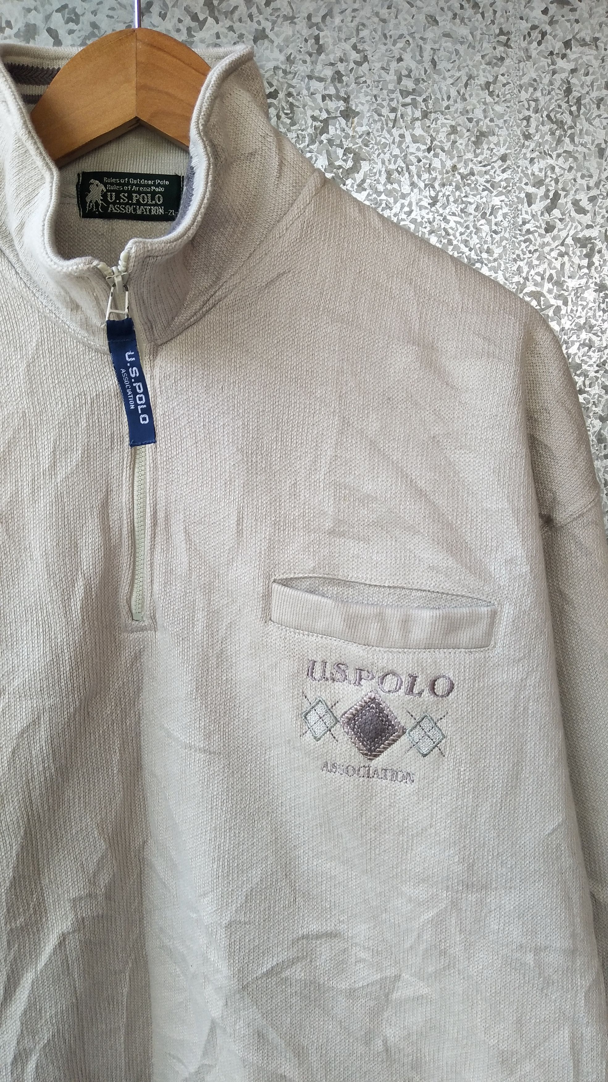 U.S. Polo Assn. × Vintage Vintage US Polo Association sweatshirt half zipper Size US L / EU 52-54 / 3 - 2 Thumbnail