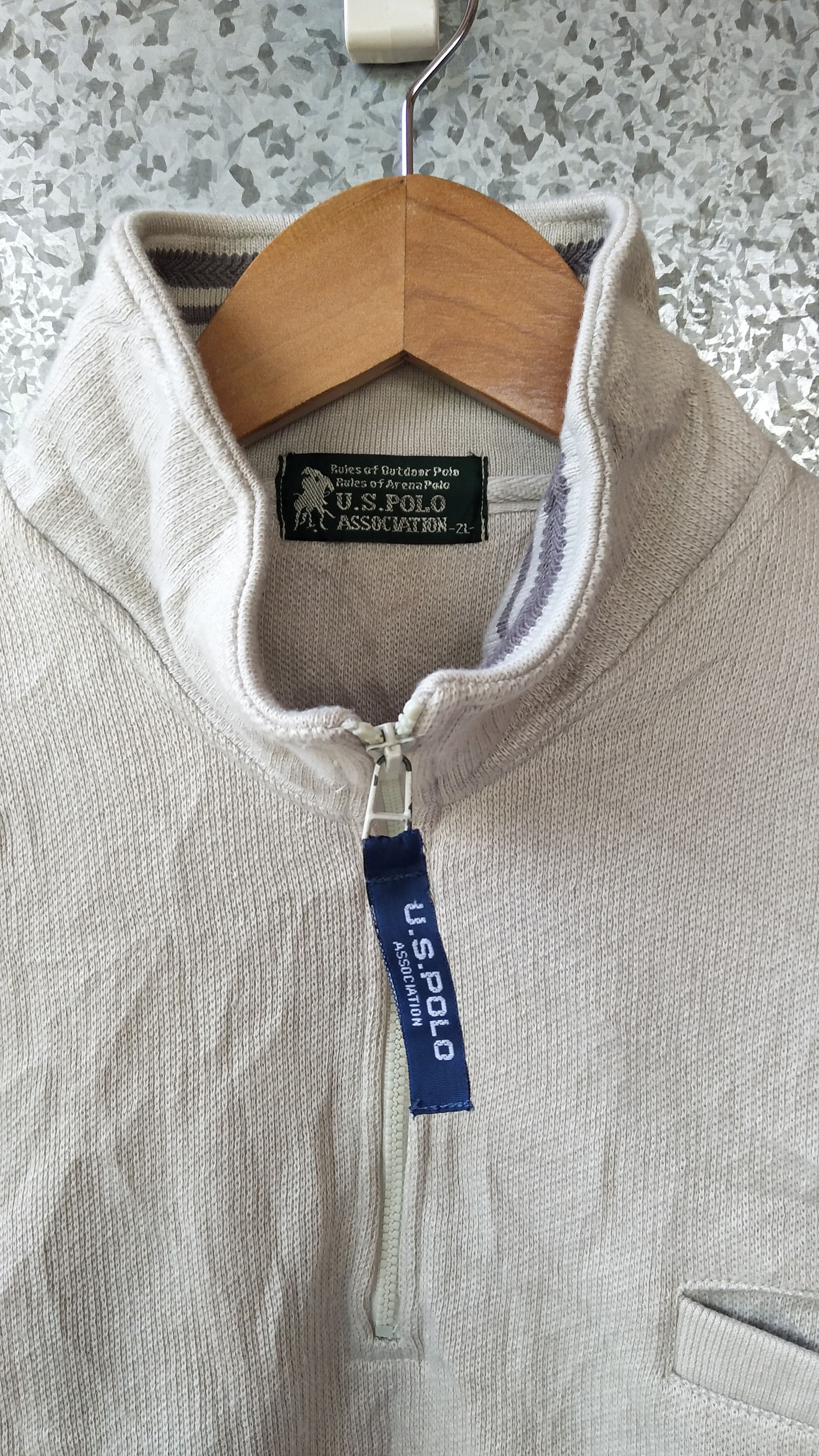 U.S. Polo Assn. × Vintage Vintage US Polo Association sweatshirt half zipper Size US L / EU 52-54 / 3 - 3 Thumbnail