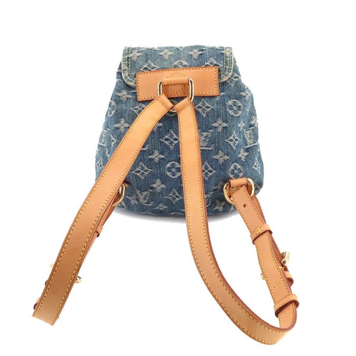 Louis Vuitton Backpack Monogram Denim Sack Ad PM Blue Canvas Ladies M95057