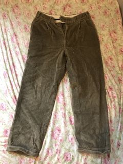 Vintage BURBERRY Sport Line Corduroy Cropped Pants Mustard