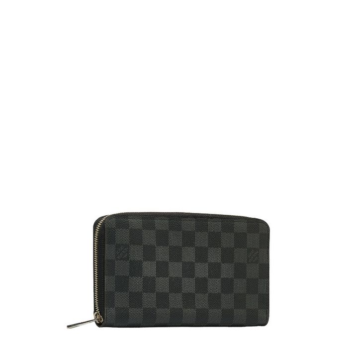 Louis Vuitton Damier Graphite Zippy Wallet Vertical N63095 Long Unisex