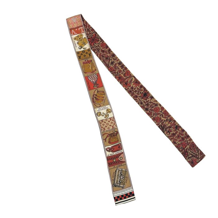 Louis Vuitton Scarf Bandeau BB Jeu de M70856 Red Brown Multicolor 100% Silk  Ribbon Ladies LV Bag Pattern LOUIS VUITTON