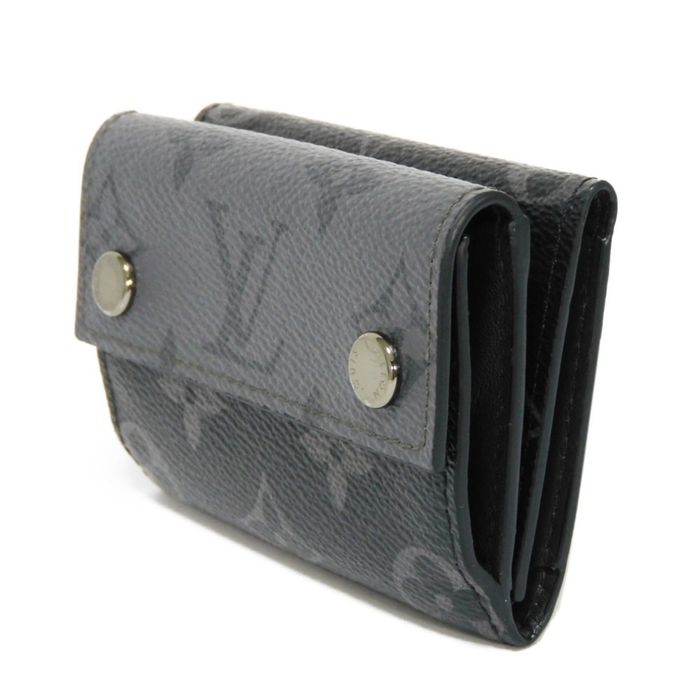 Louis Vuitton Monogram Eclipse Discovery Tri-Fold Compact Wallet