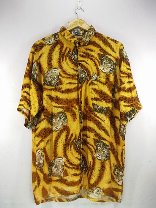 Hawaiian Shirt Boxer Vintage Hawaii Tiger Stripes Motif Rockability ...