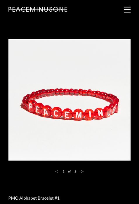 peaceminusone PMO Alphabet Bracelet #1 | Grailed