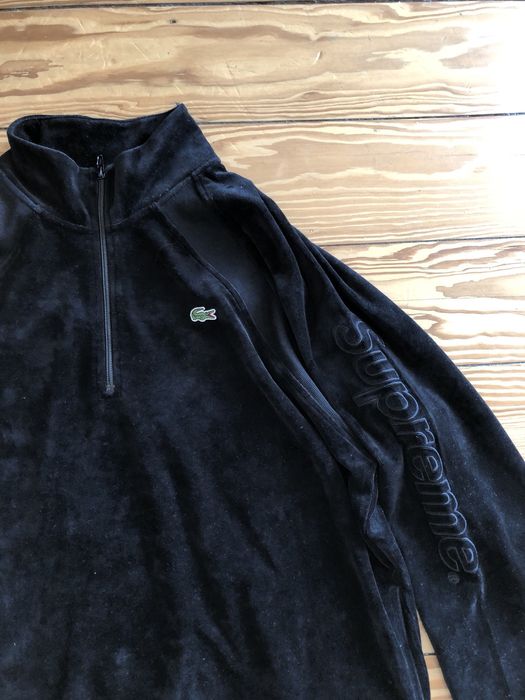 Supreme Supreme®/LACOSTE Velour Half-Zip Track Top | Grailed