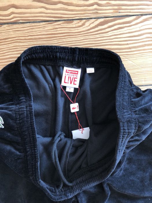 Supreme lacoste shop velour track pant