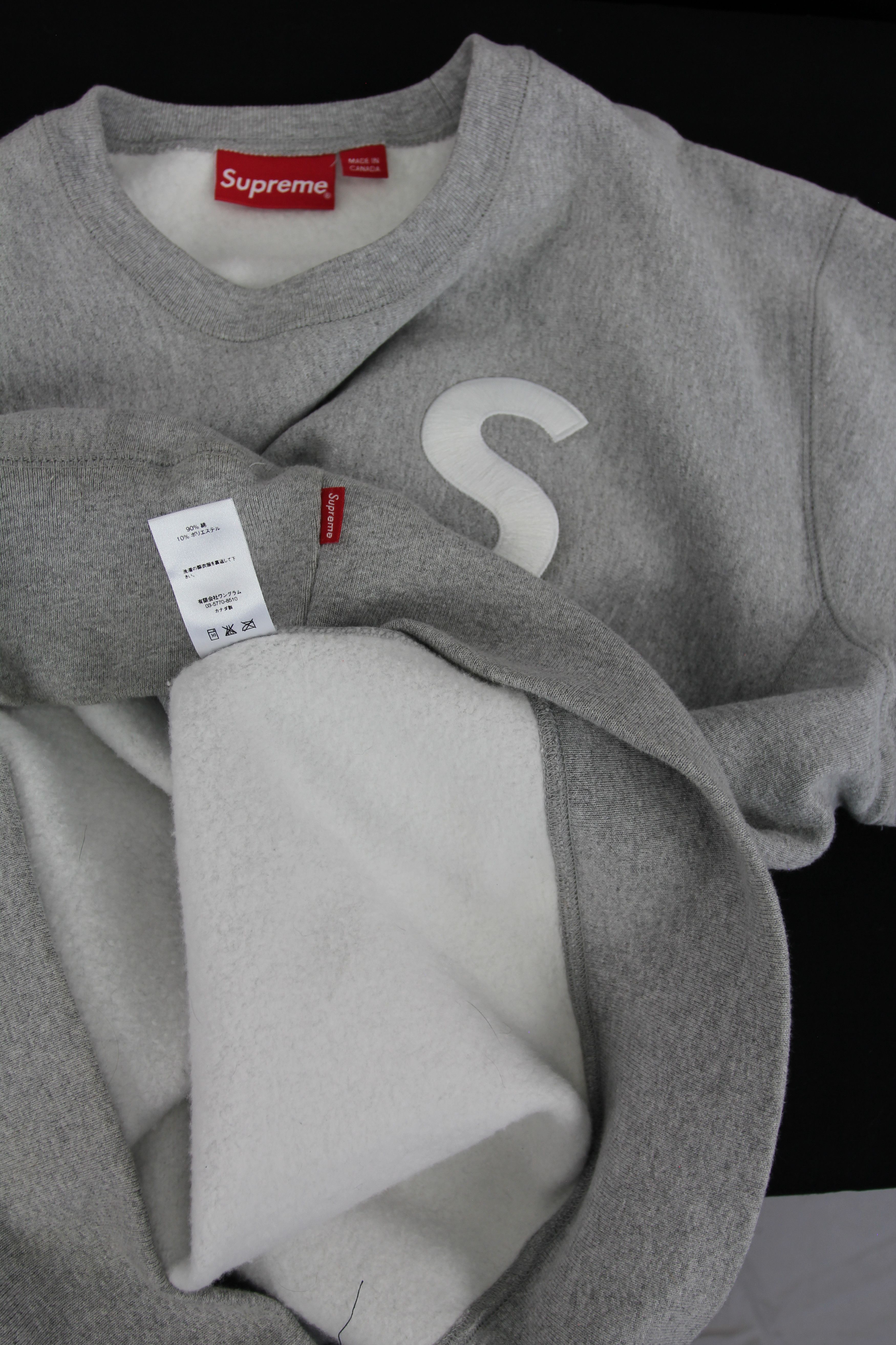 Supreme Supreme S Logo Crewneck Sweatshirt Heather Grey | Grailed