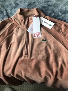 Supreme lacoste hotsell velour half zip