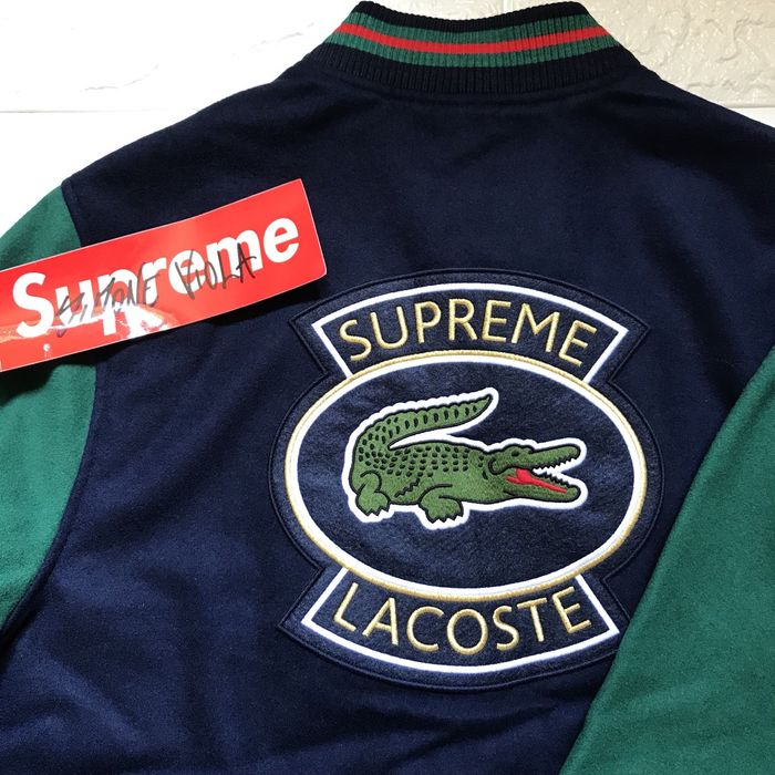 Supreme Supreme X Lacoste Varsity Jacket | Grailed