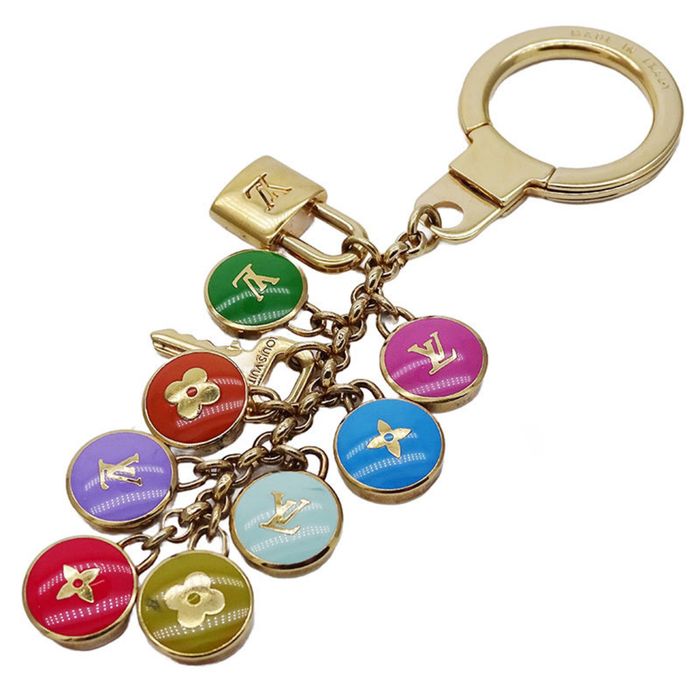 LOUIS VUITTON Porte Cle Lovelock Heart Bag Charm Key chain M01165