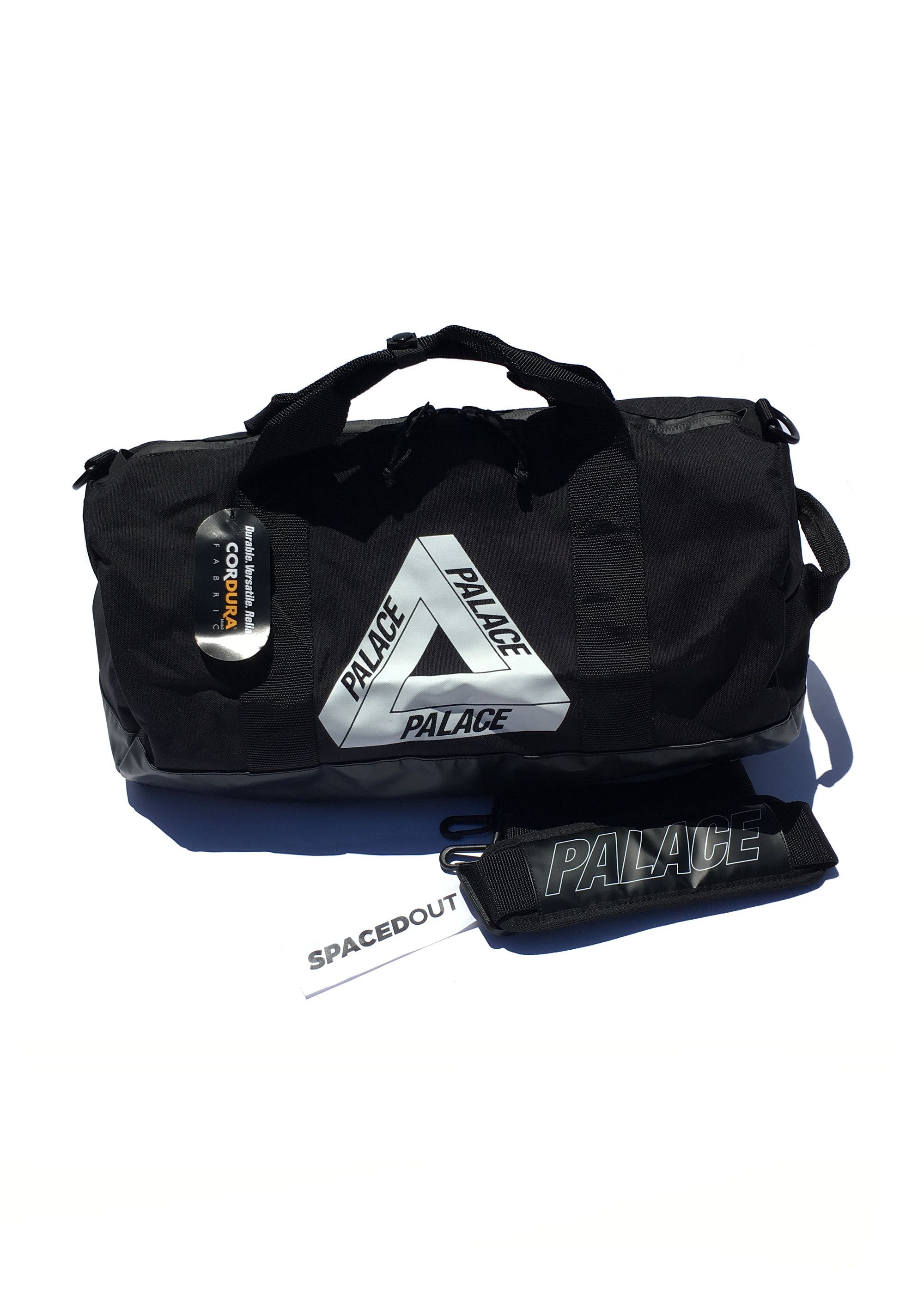 Palace Palace Skateboards Duffle Barrel Bag SS16 in Black Grailed