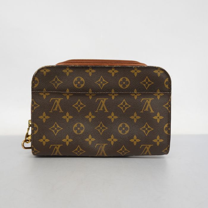 Auth Louis Vuitton Monogram Orsay Clutch Bag Pouch M51790 Used