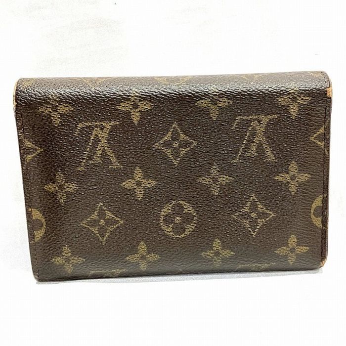 Auth LOUIS VUITTON Monogram International M61215 Tri-fold Long