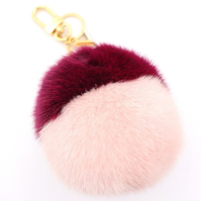 Louis Vuitton Louis Vuitton Bubble Duo Keychain M00018 Mink Metal Pink  Bordeaux Charm Auction