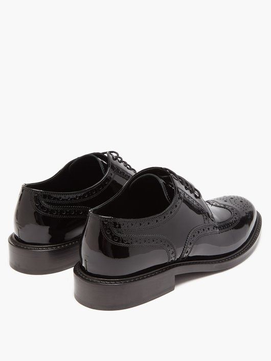 Army perforarted-leather derby shoes