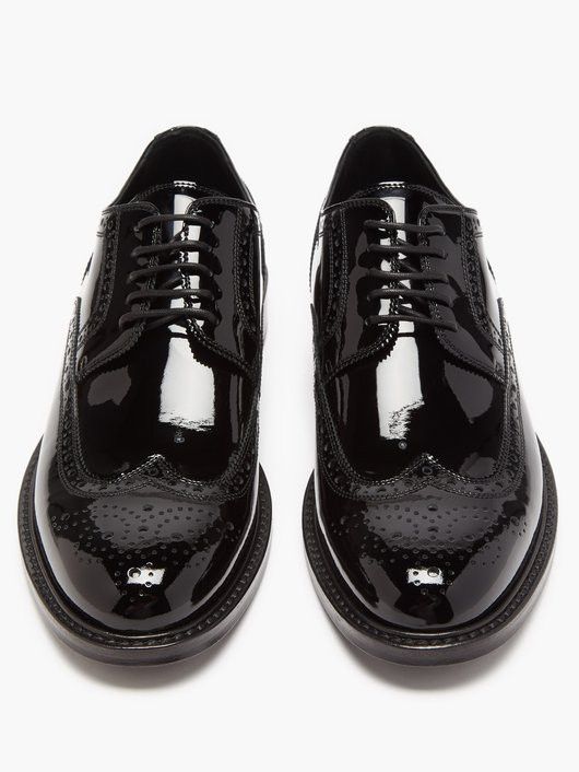 Army perforarted-leather derby shoes