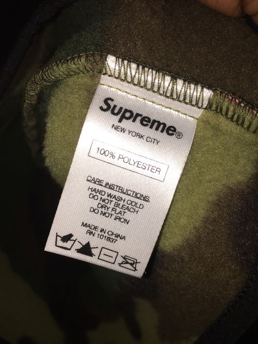 Supreme Camo Fleece Neck Gaiter Grailed