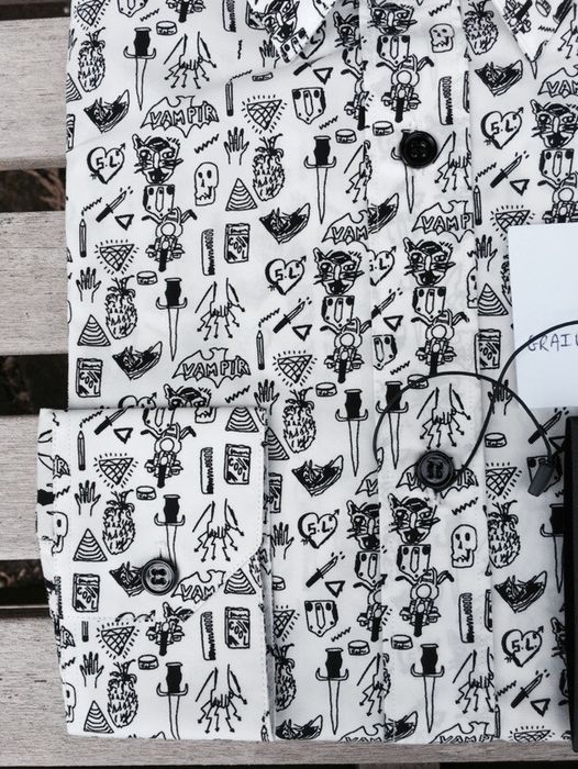 Saint Laurent Paris Saint Laurent Hunx Punx Doodle Shirt 39 Grailed