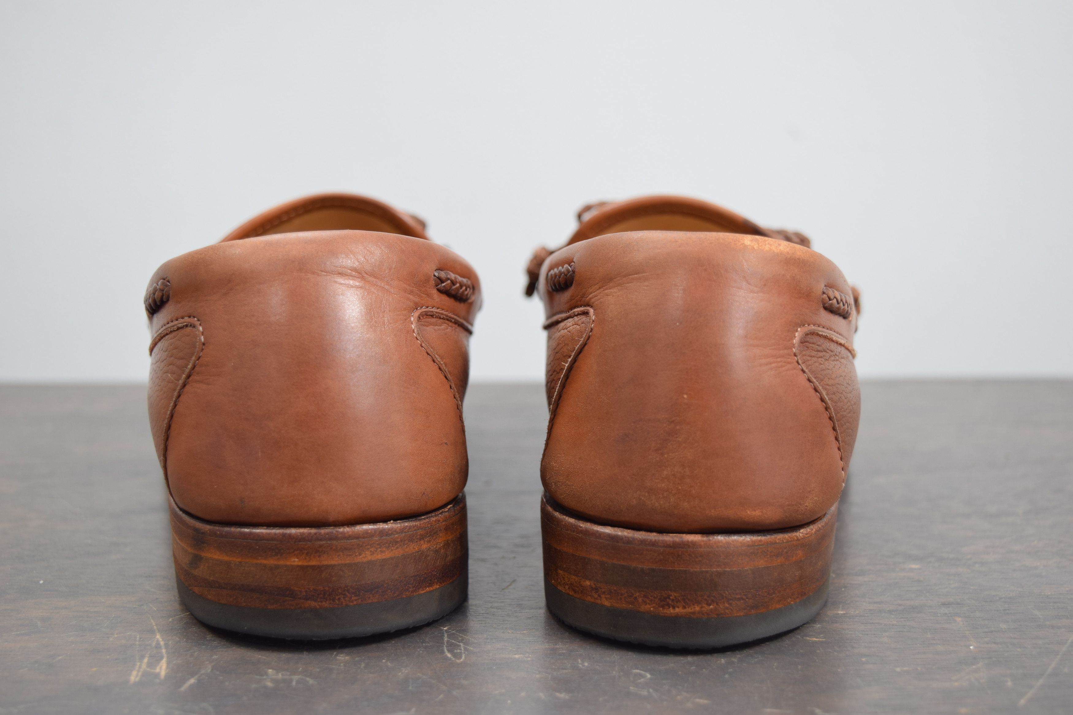 Allen Edmonds Nottingham Handsewn Brown Leather Kiltie Loafer 9.5 C Narrow Size US 9.5 / EU 42-43 - 4 Thumbnail