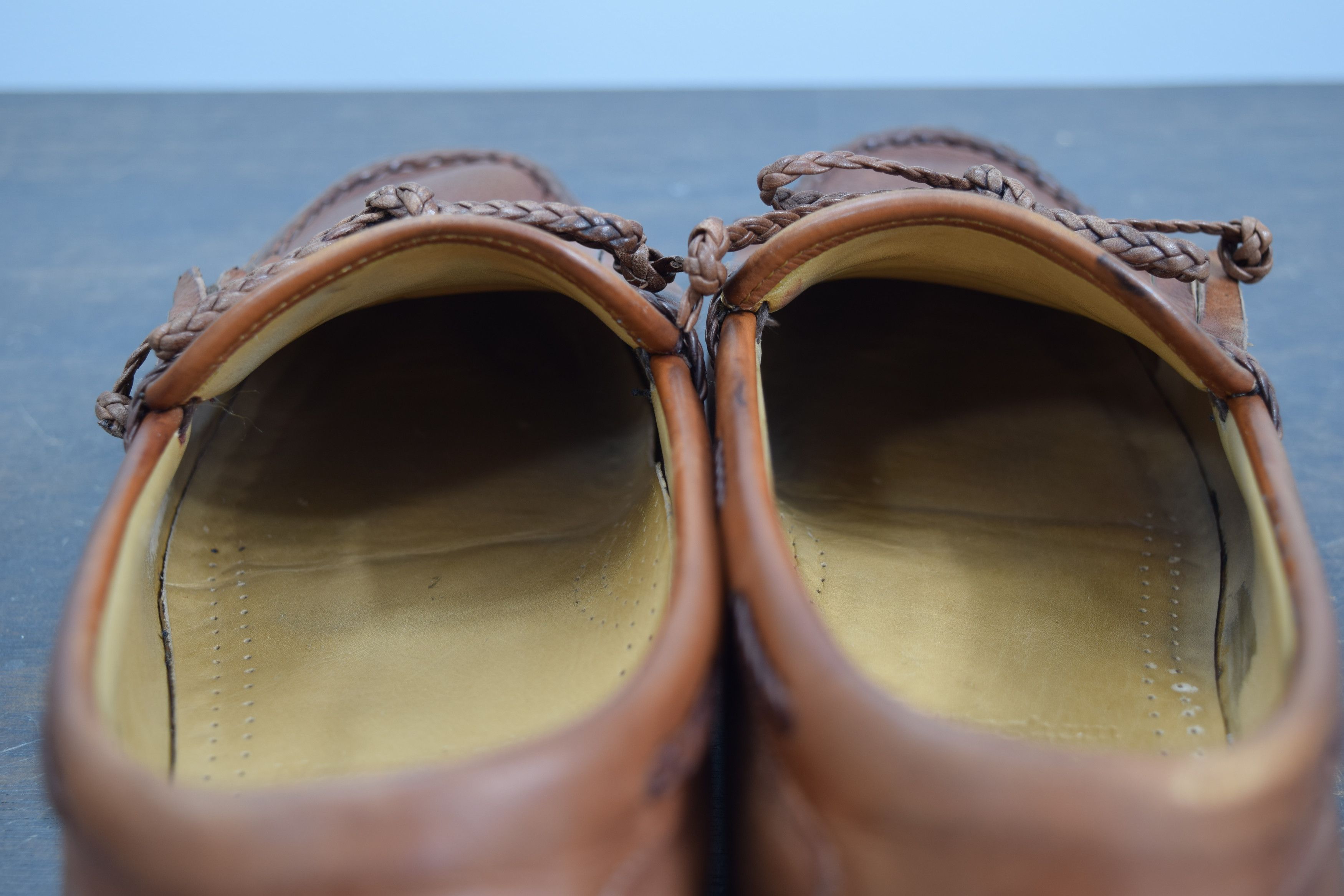 Allen Edmonds Nottingham Handsewn Brown Leather Kiltie Loafer 9.5 C Narrow Size US 9.5 / EU 42-43 - 12 Thumbnail