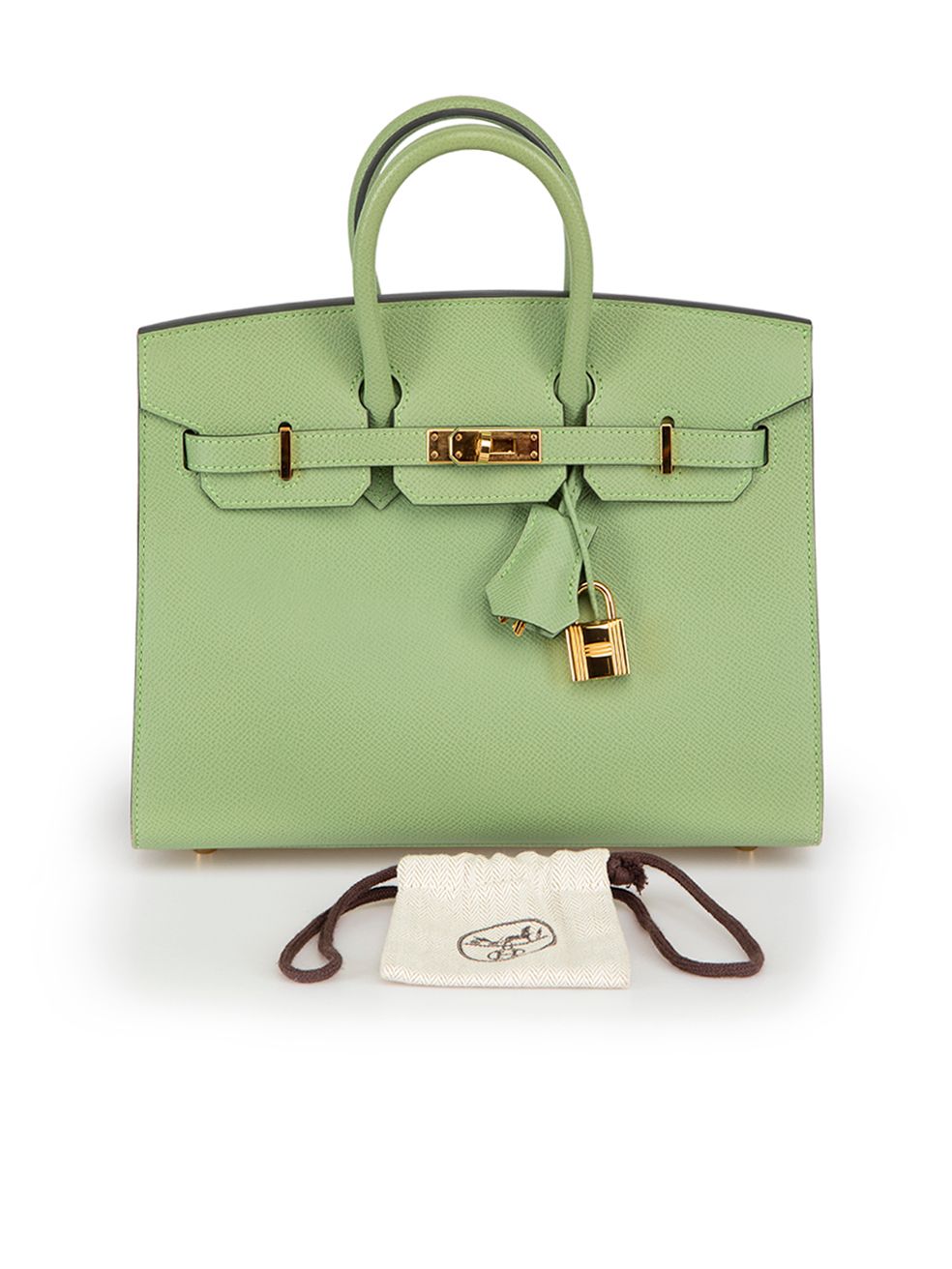 Hermes 2021 Vert Criquet Epsom Leather Sellier GHW Birkin 25 Size ONE SIZE - 8 Preview
