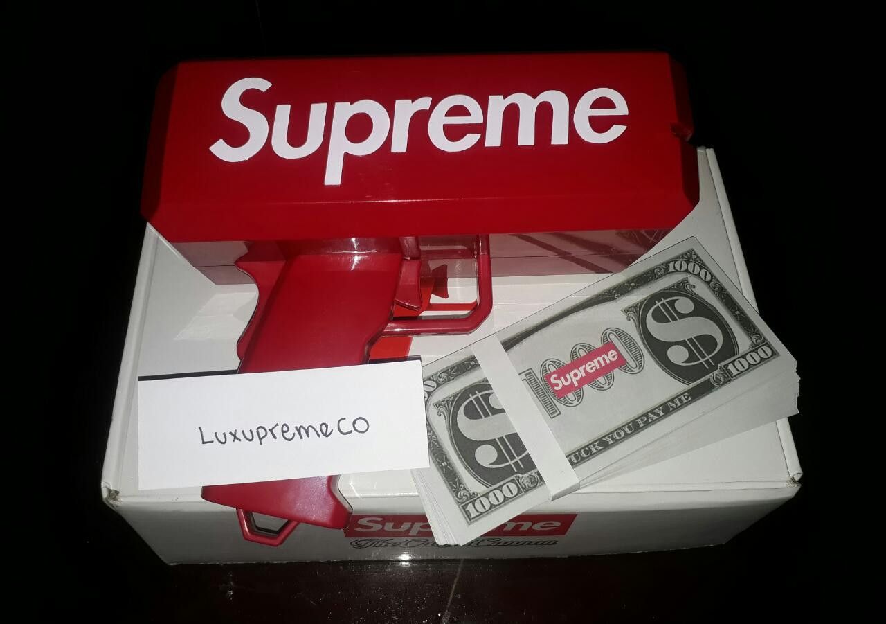 Pistola spara soldi cannone gun Supreme . #supreme - Depop