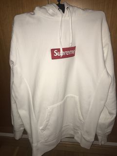 Supreme White Box Logo Hoodie White | Grailed