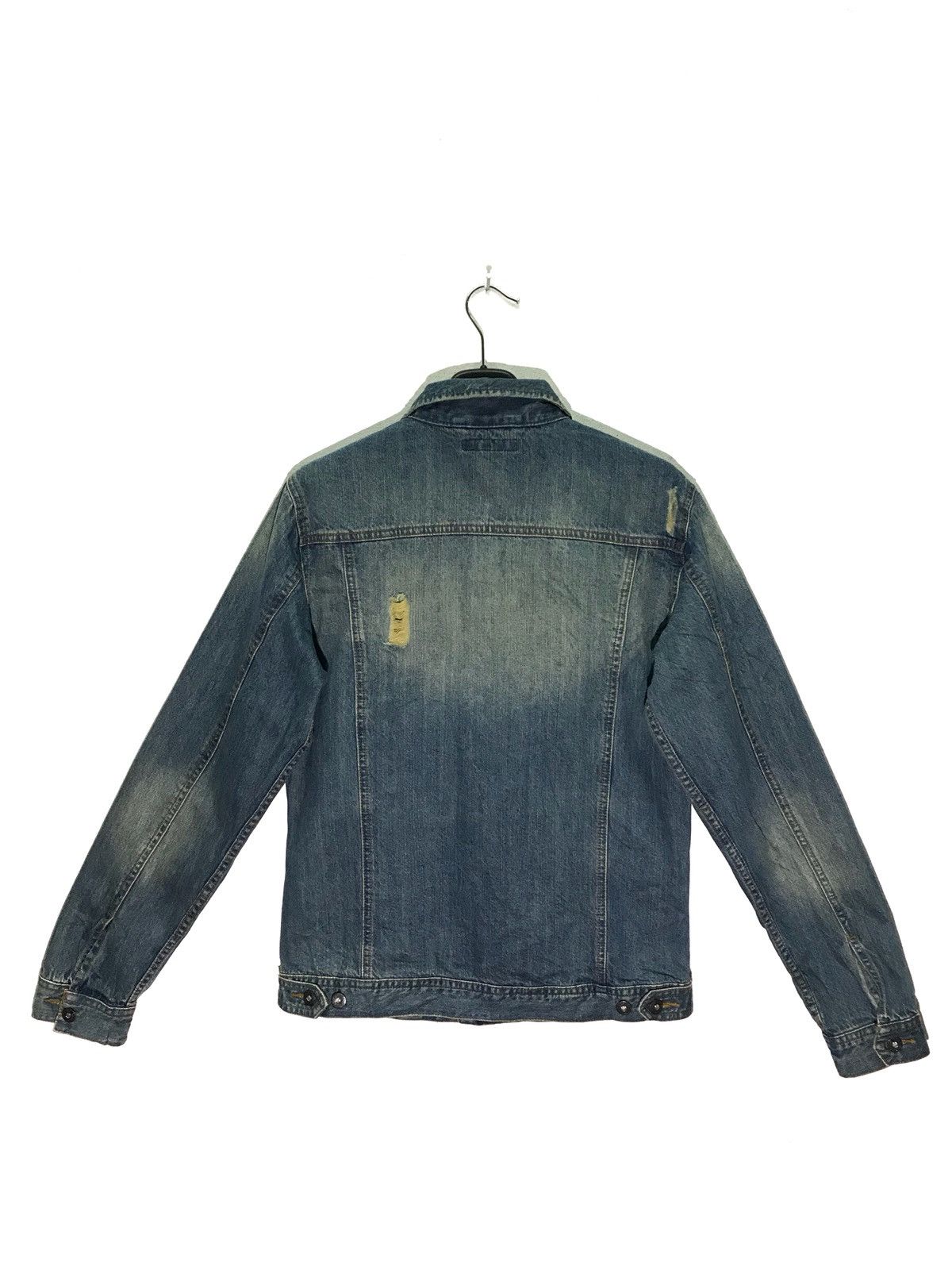 Japanese Brand Japanese Brand Full Glow Distressed Denim Jacket Size US S / EU 44-46 / 1 - 2 Thumbnail