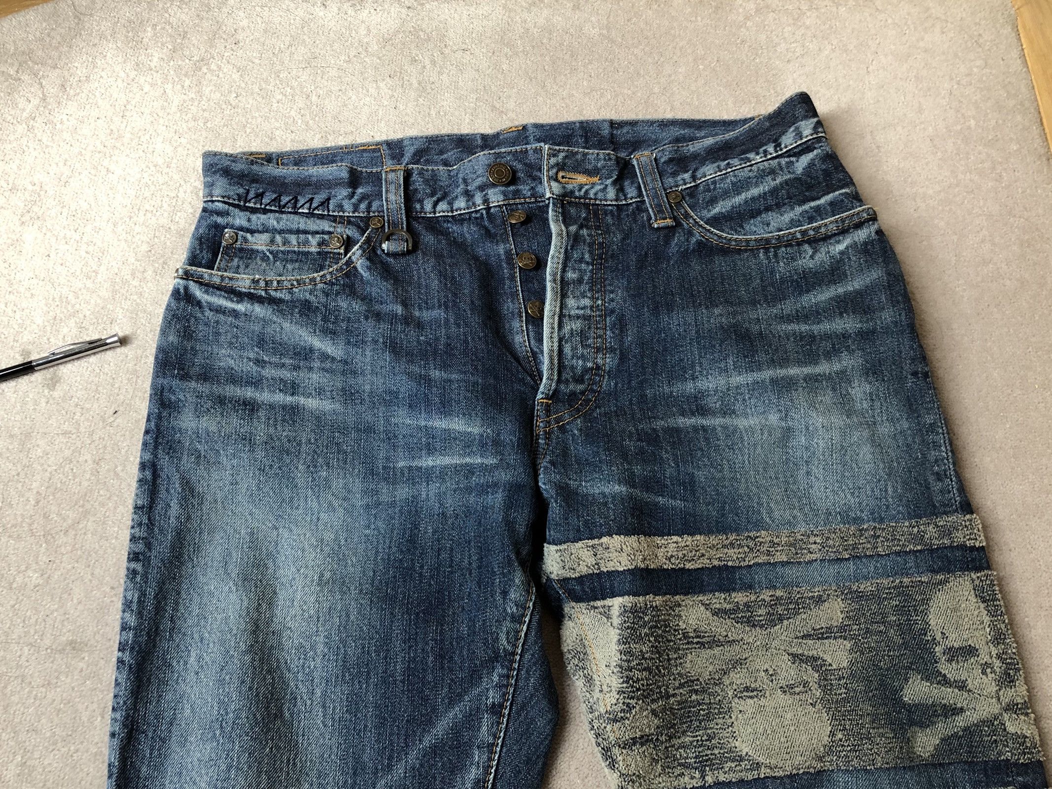 Mastermind Japan final price 10aw Double Waist Washed Jeans | Grailed
