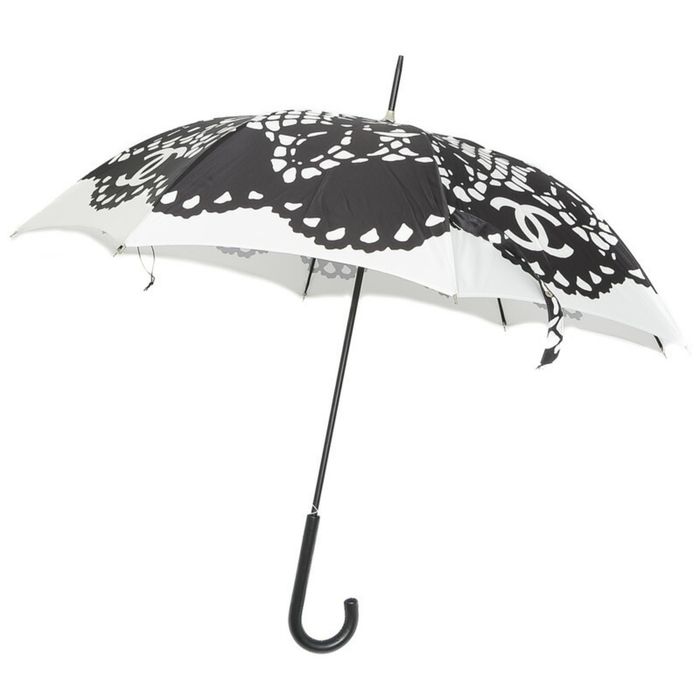 Chanel Chanel Umbrella Coco Mark Black/White 60cm