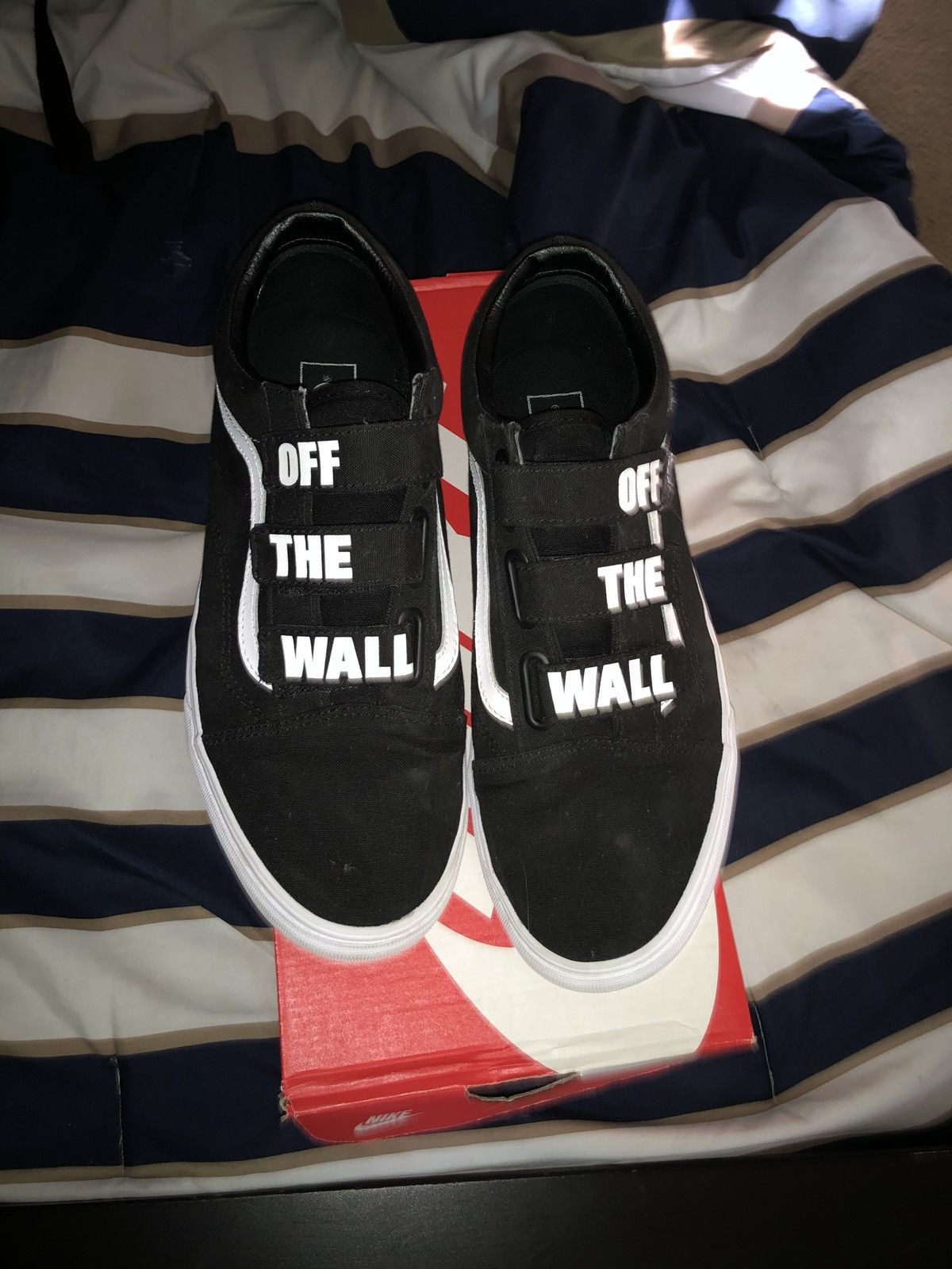 Vans Off The Wall Velcro Old Skool Vans Grailed