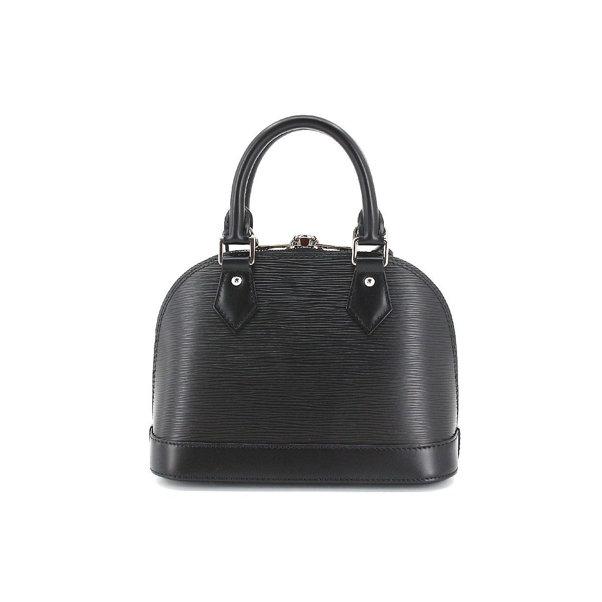 Louis Vuitton Epi Alma BB Shoulder Bag Leather Noir Silver Metal