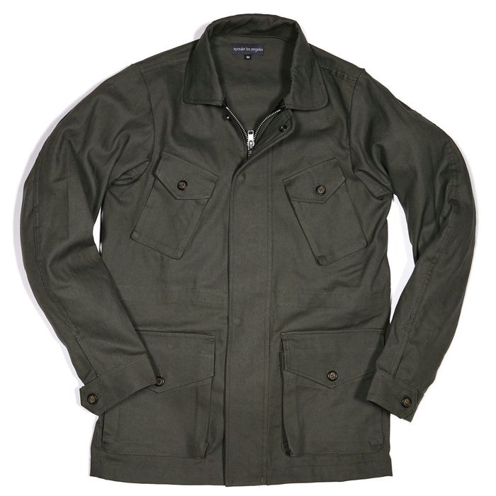 Epaulet Olive Duck Canvas Field Jacket | Grailed