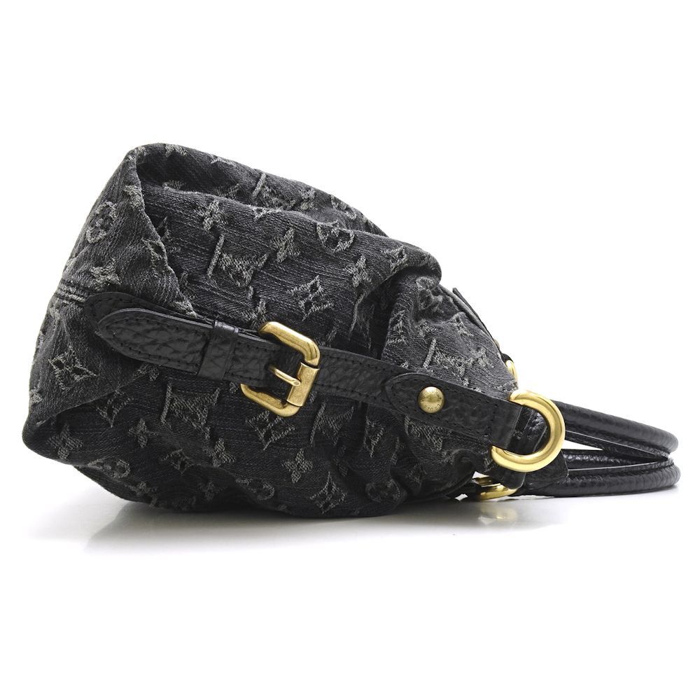 Louis Vuitton Monogram Denim Neo Cabby MM Noir Shoulder Bag Black