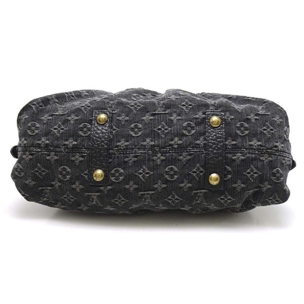Louis Vuitton Monogram Denim Neo Cabby MM Noir Shoulder Bag Black