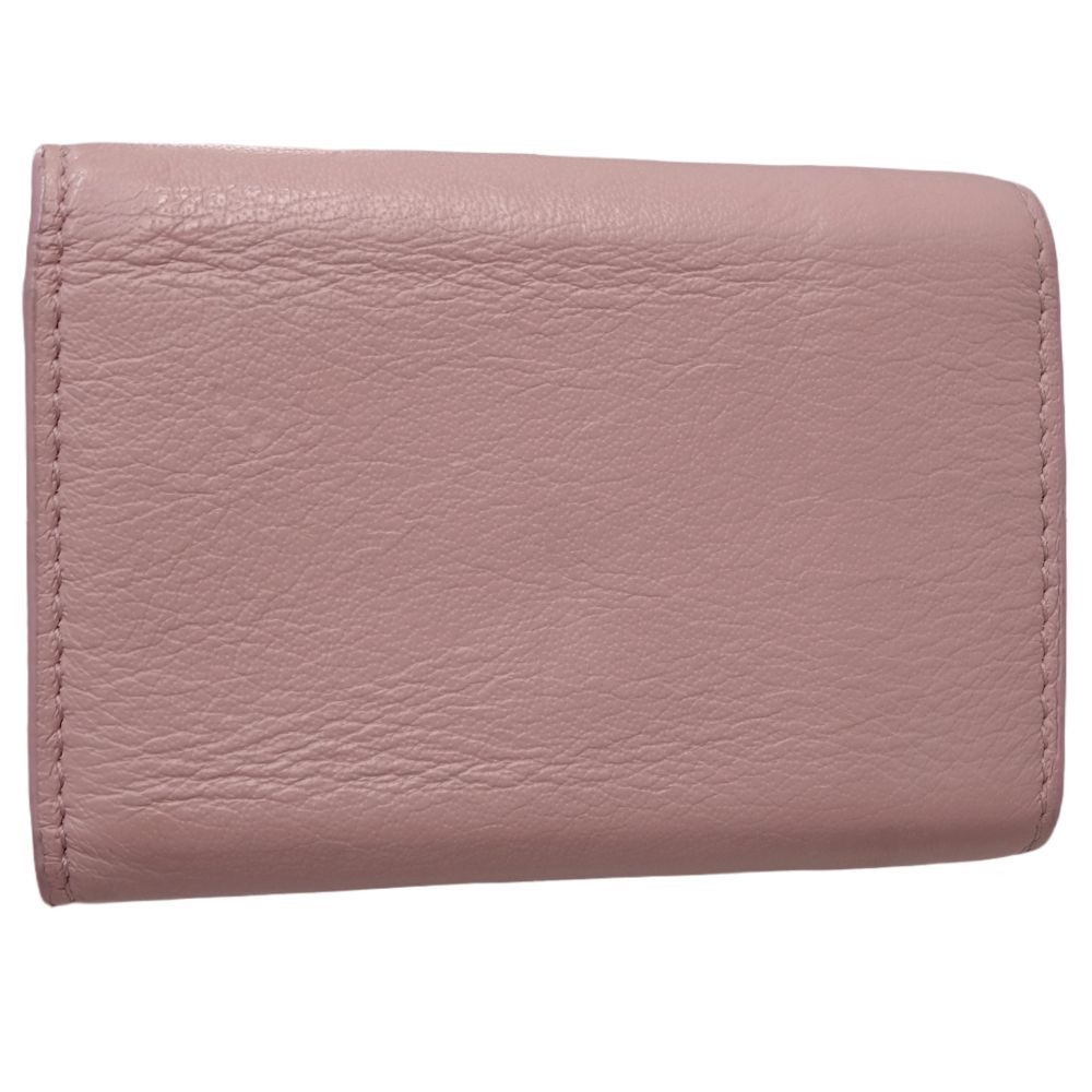 Balenciaga Paper Mini Wallet Tri-Fold Smooth Leather Light Rose