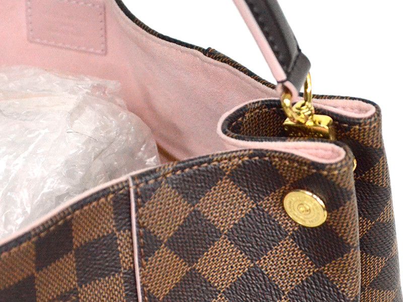 Louis Vuitton Kaisa Hobo Bag Messenger Bag Rose Damier Ebene