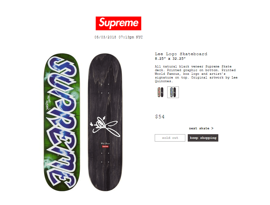 Supreme Supreme Lee Logo Skateboard Deck (Blue) | Grailed
