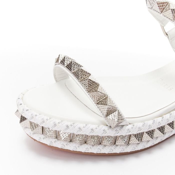 Christian Louboutin CHRISTIAN LOUBOUTIN Pyraclou 60 white silver