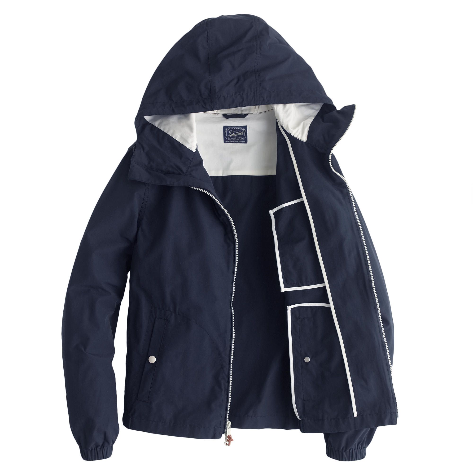 J.Crew x150 Cotton Nylon Hooded Windbreaker Grailed
