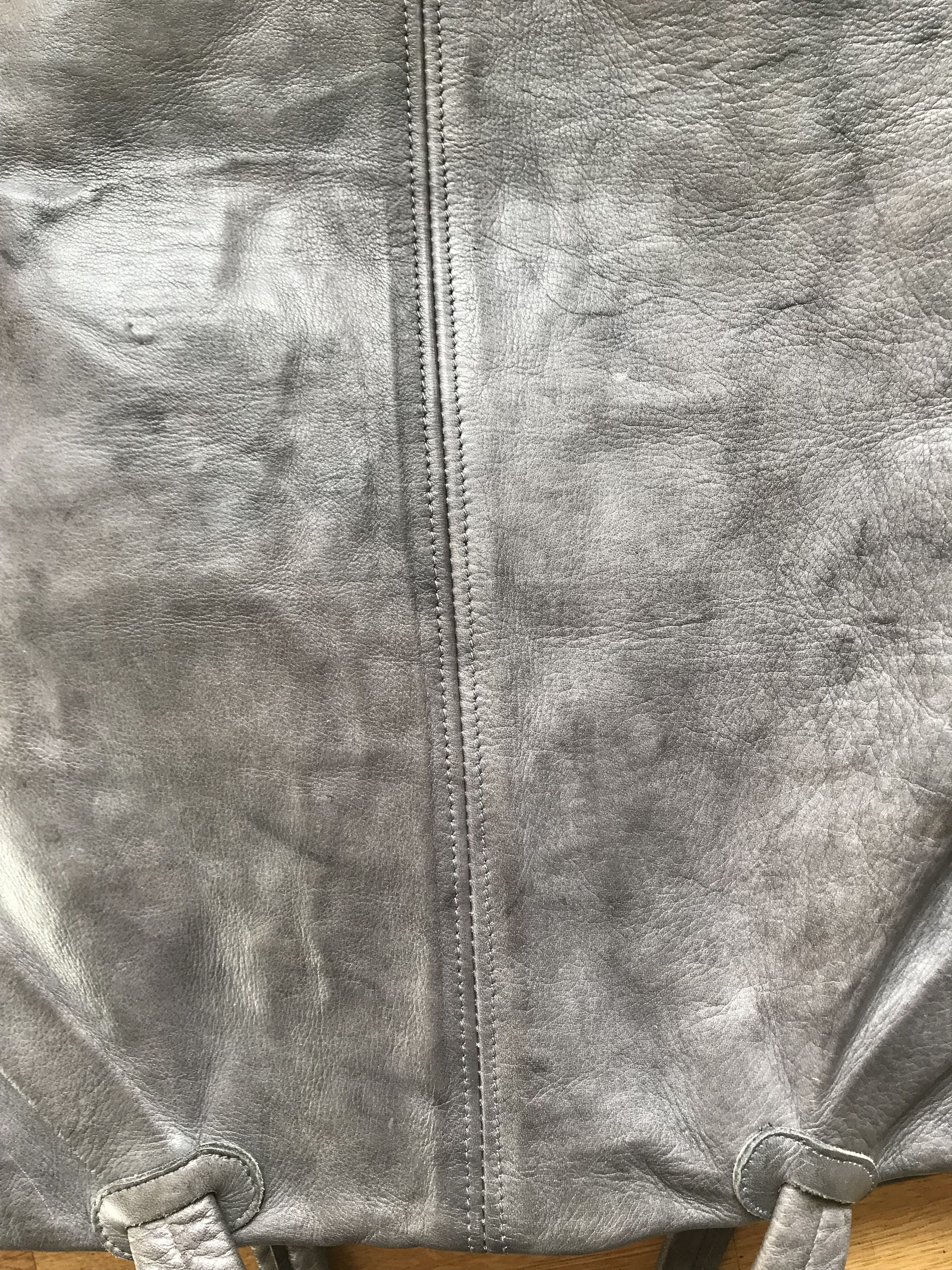 JAS M.B. LONDON Unisex Light grey Leather Hand Made XL Soft Tote