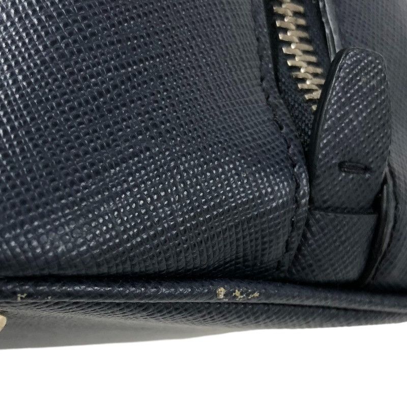 Prada 2way Handbag Leather Navy