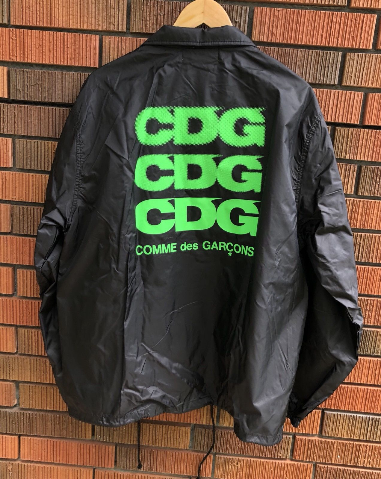 Comme des Garcons Rei Kawakubo Good Design Shop Exclusive Comme des Garcons CDG Coach Jacket Neon Green Grailed