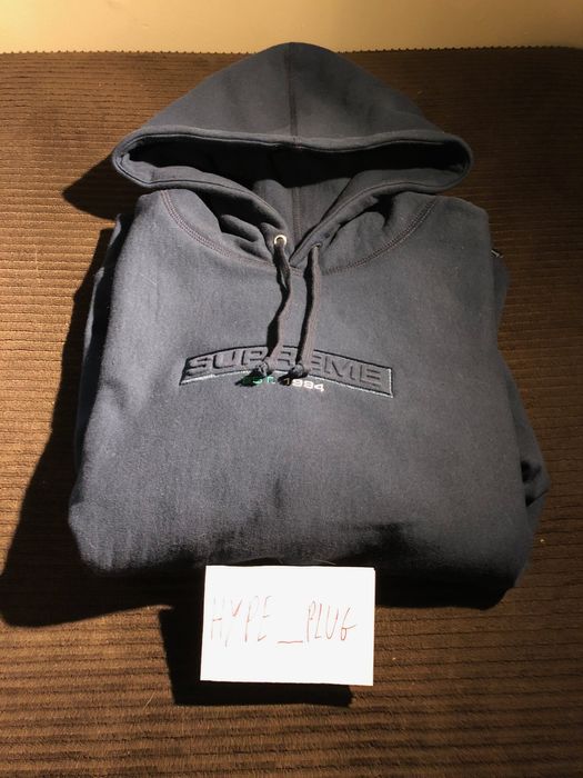 Supreme embossed cheap logo hoodie