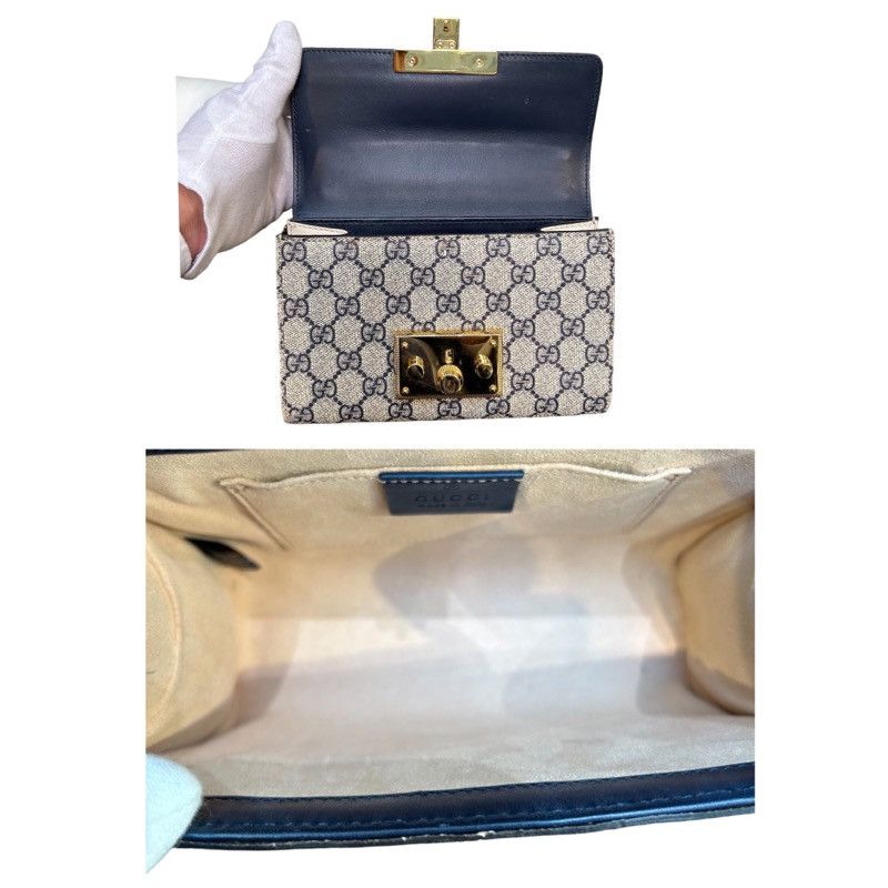 Gucci Padlock GG Small Shoulder Bag Supreme Canvas leather