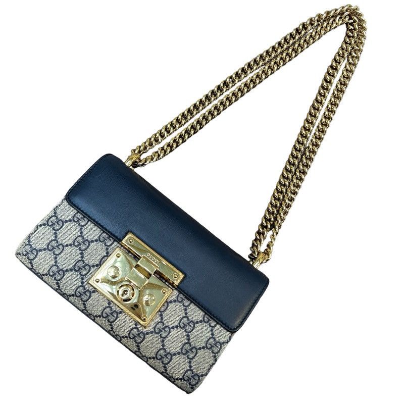 Gucci Padlock GG Small Shoulder Bag Supreme Canvas leather