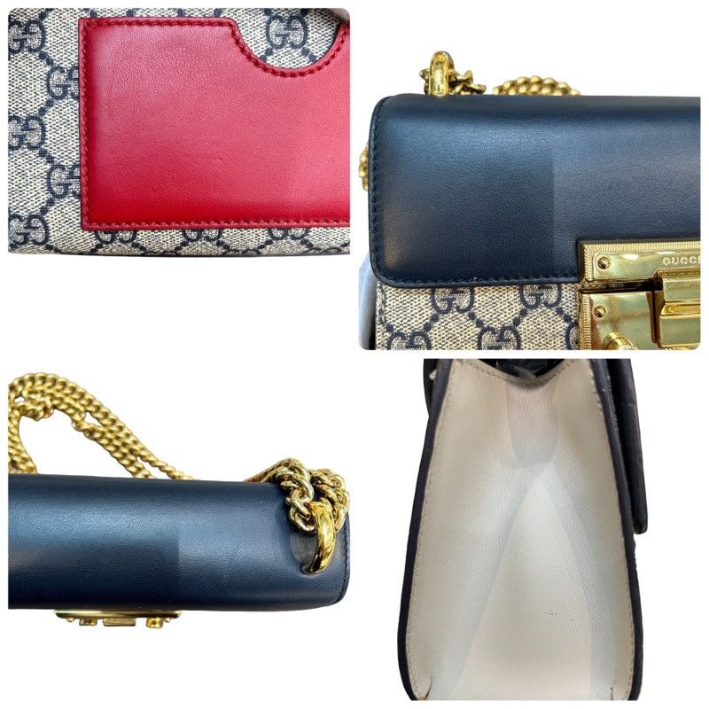 Gucci Padlock GG Small Shoulder Bag Supreme Canvas leather